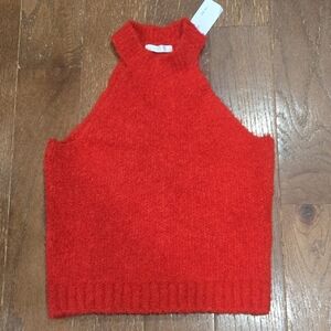 Design History, Sleeveless Sweater In Red Berry, S, NWT